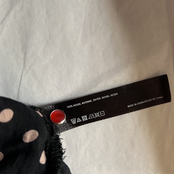 Lilka Anthropologie Black Lark Polka Dot Hi Lo Dress Size L - Picture 13 of 14